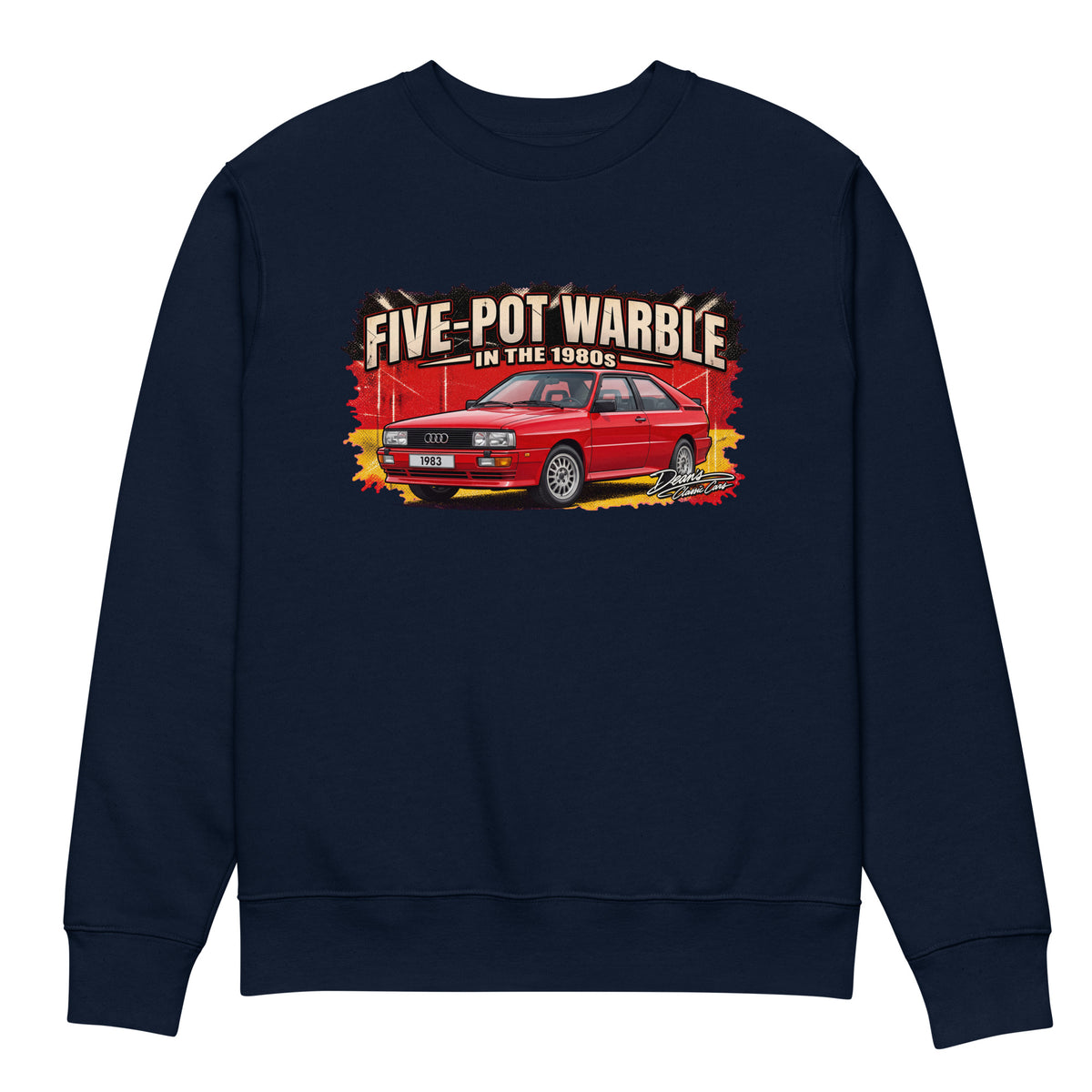 Quattro Coupe Tornado Red Heavyweight Sweatshirt - Dean's Classic Cars