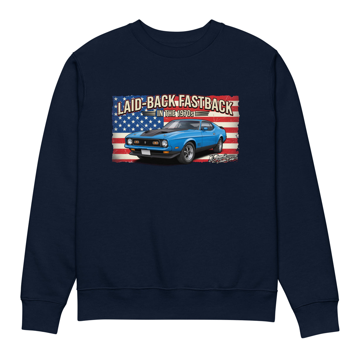 Mach 1 Grabber Blue Heavyweight Sweatshirt - Dean's Classic Cars