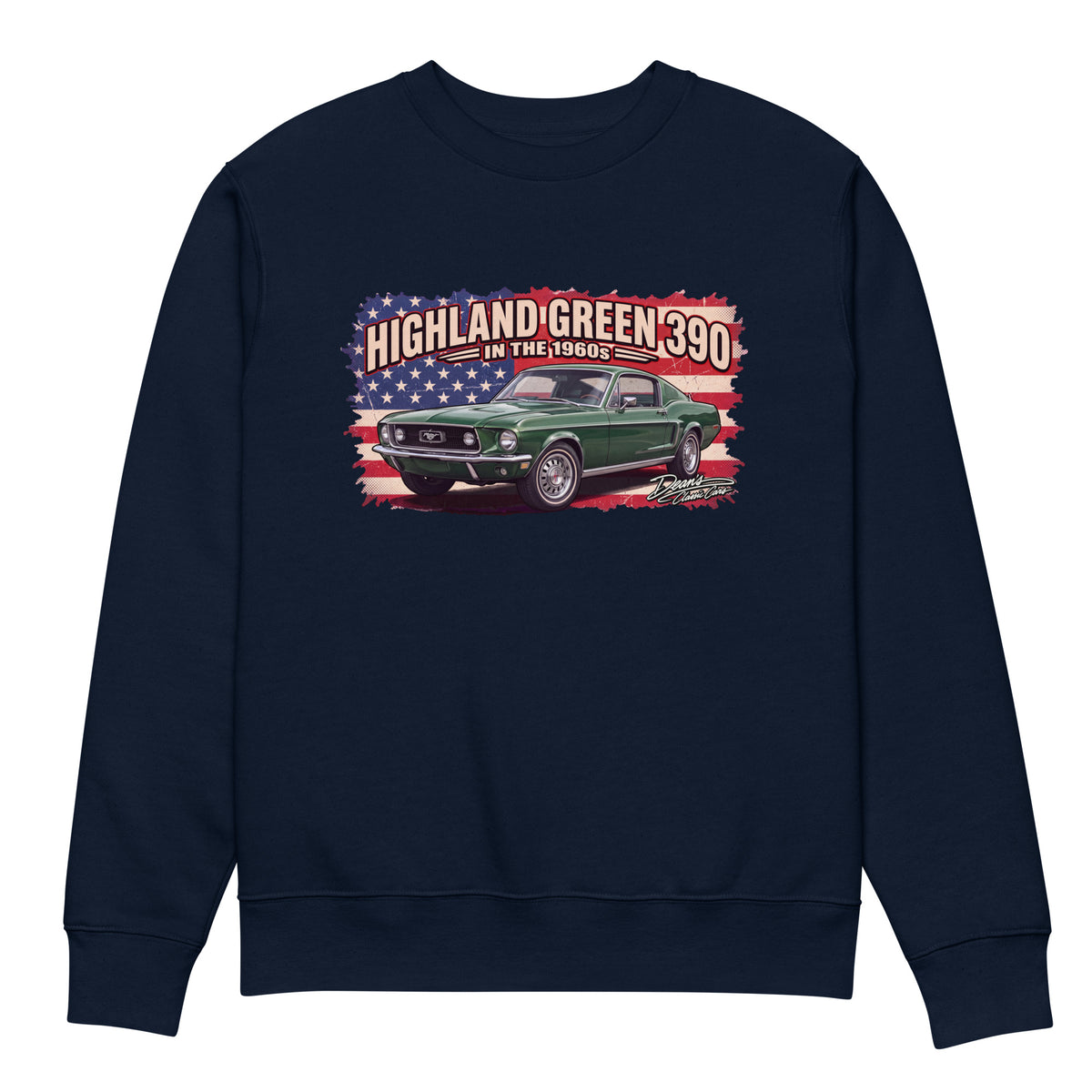 Mustang GT Highland Green Heavyweight Sweatshirt - Dean's Classic Cars