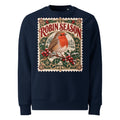 Robin Season Stamp Christmas Heavyweight Sweatshirt - Ricki Robin