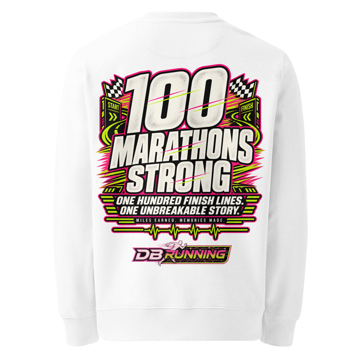 100 Marathons Strong - Heavyweight Sweatshirt - DB Running