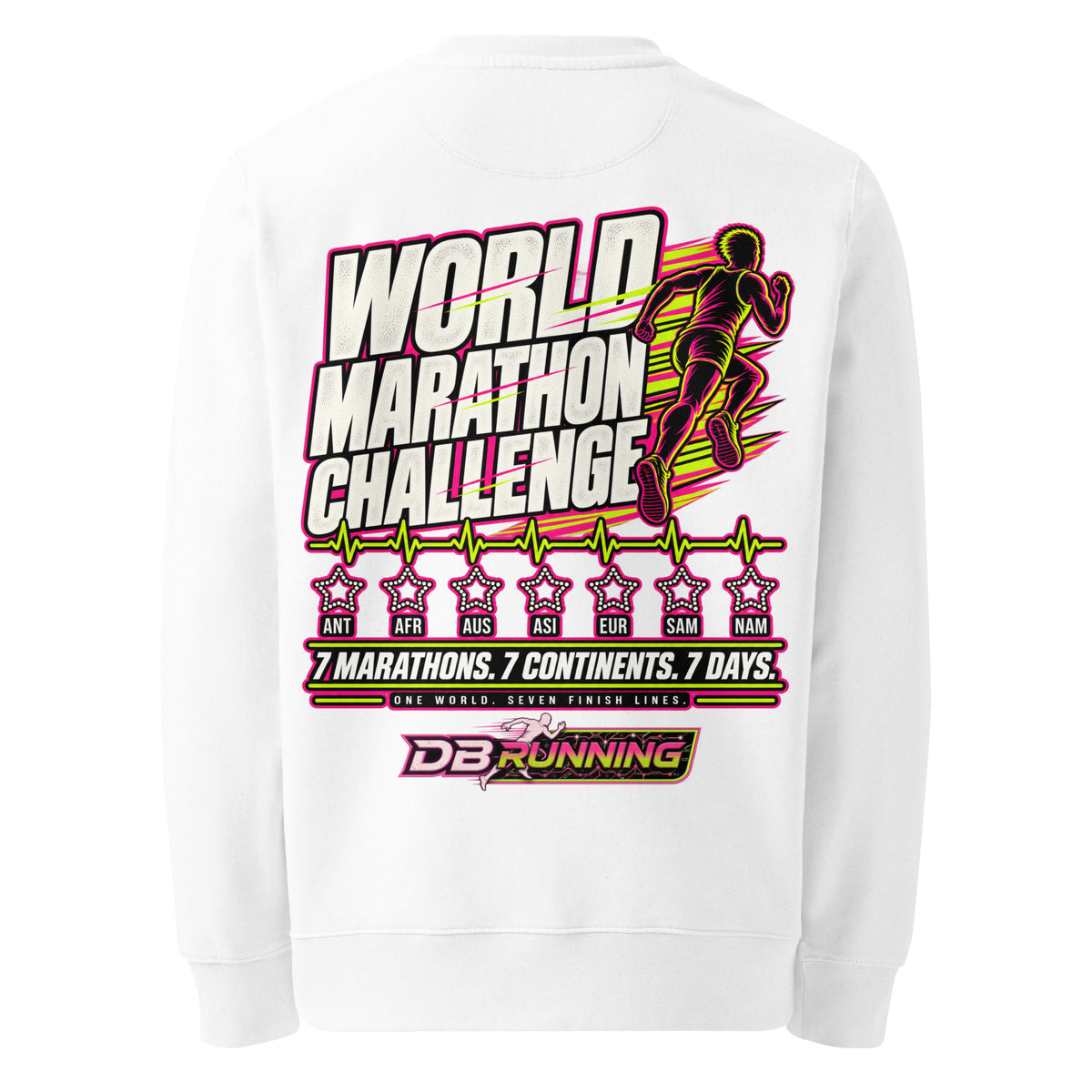 World Marathon Challenge Male - Heavyweight Sweatshirt - DB Running