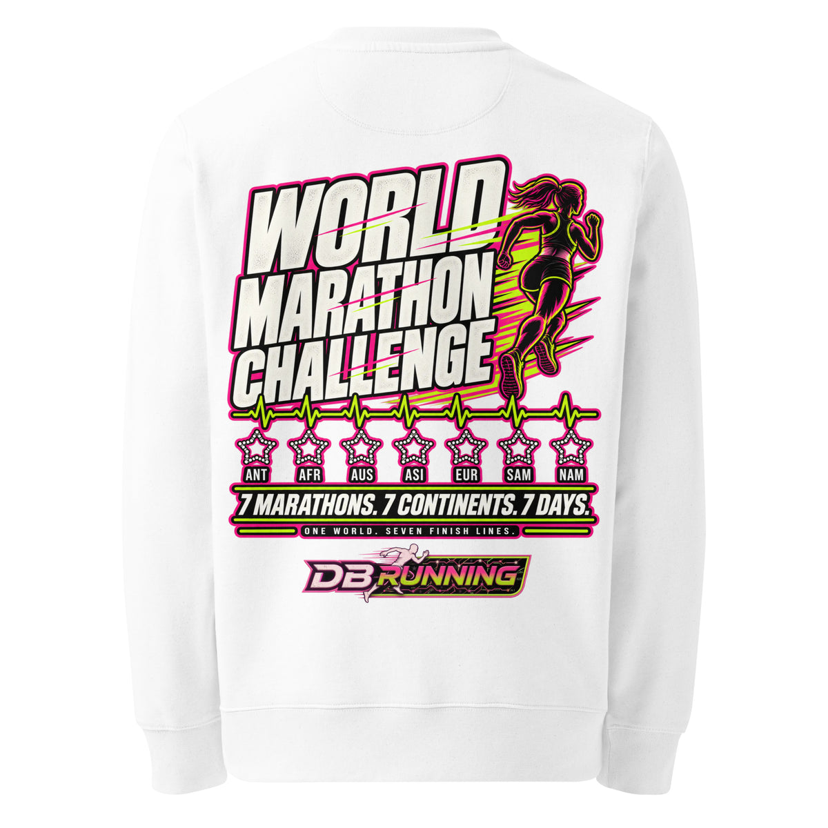 World Marathon Challenge Female - Heavyweight Sweatshirt - DB Running