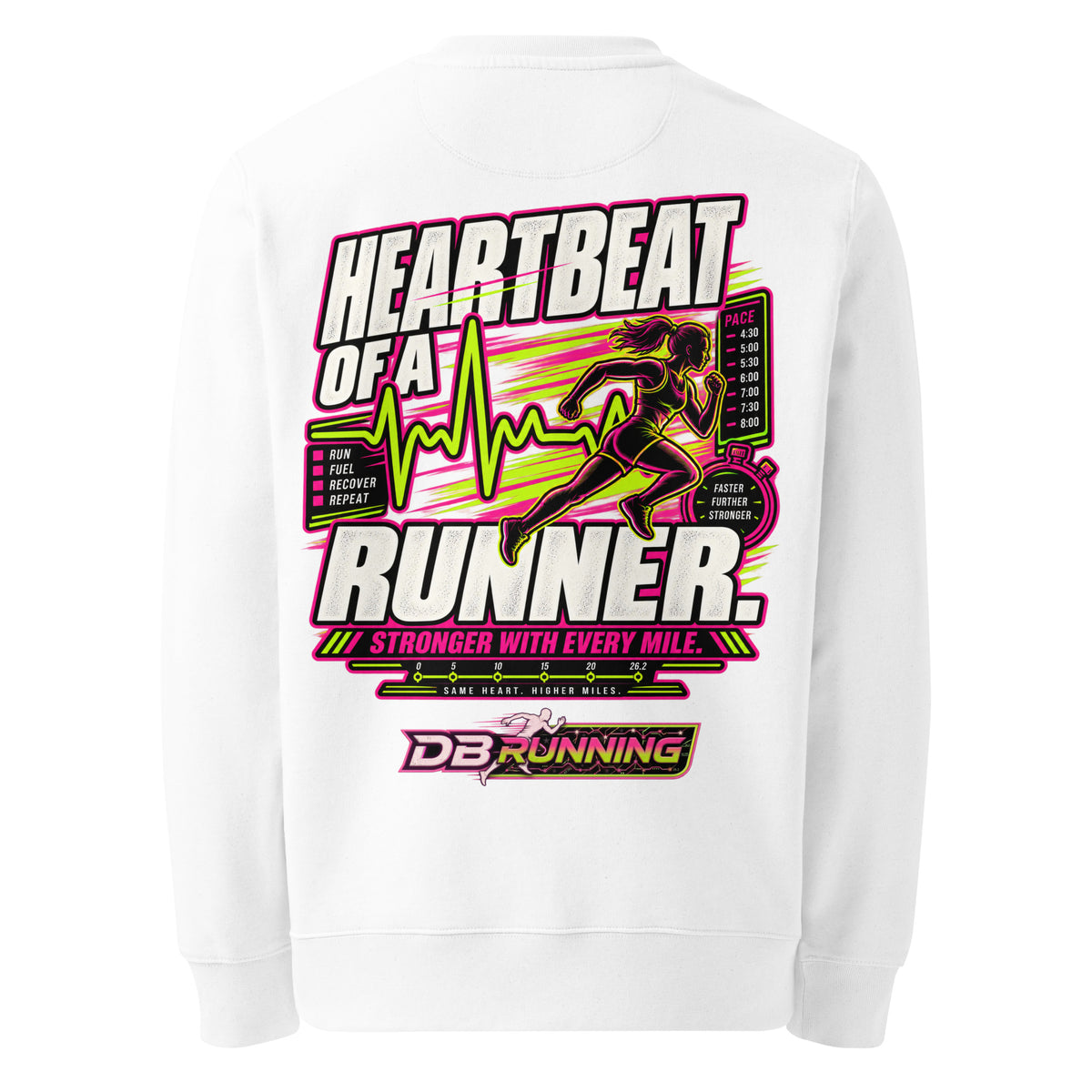 Heartbeat of a Runner Female - Heavyweight Sweatshirt - DB Running