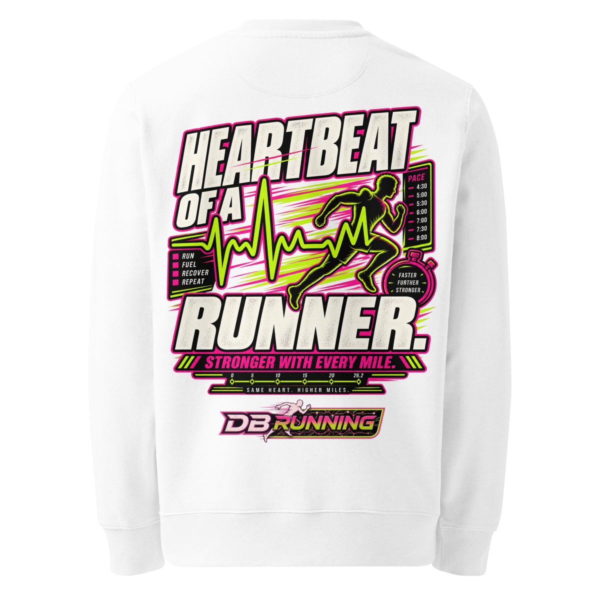 Heartbeat of a Runner Male - Heavyweight Sweatshirt - DB Running