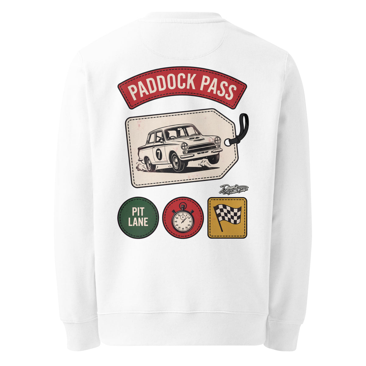Cortina Paddock Pass Seven Heavyweight Sweatshirt - Dean's Classic Cars