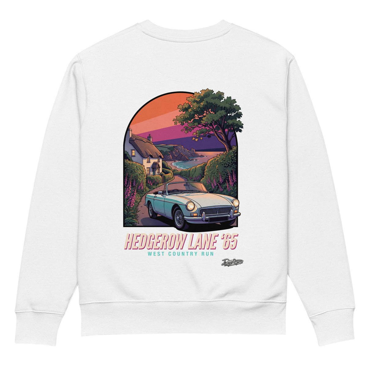 MGB Roadster Hedgerow Lane Heavyweight Sweatshirt - Dean's Classic Cars