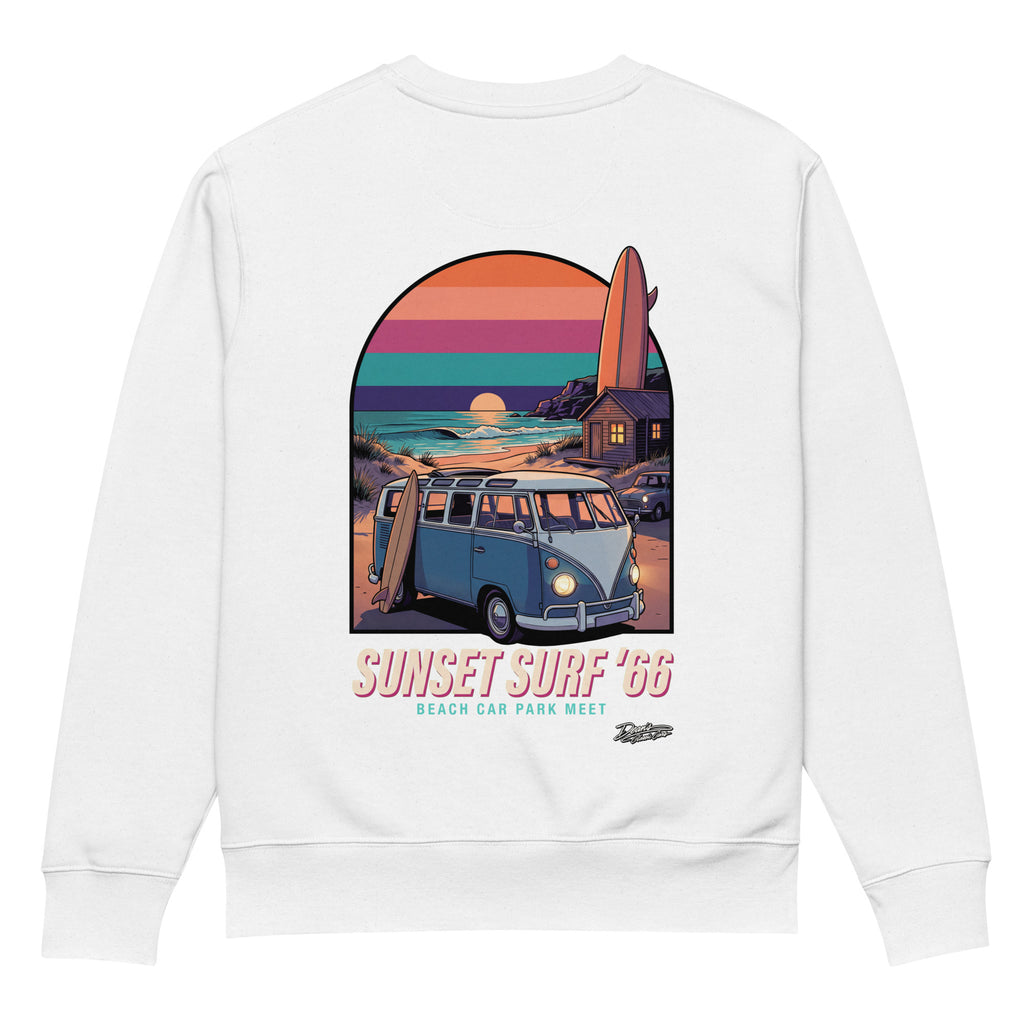 Split Screen Sunset Surf Heavyweight Sweatshirt - Dean's Classic Cars