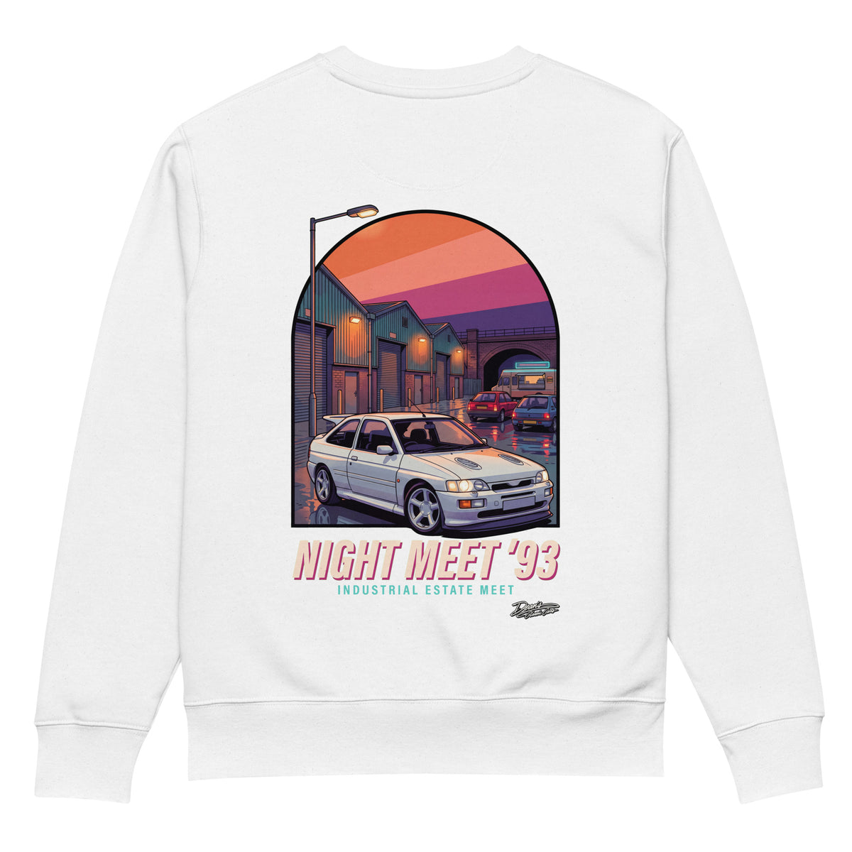 Escort Cosworth Night Meet Heavyweight Sweatshirt - Dean's Classic Cars