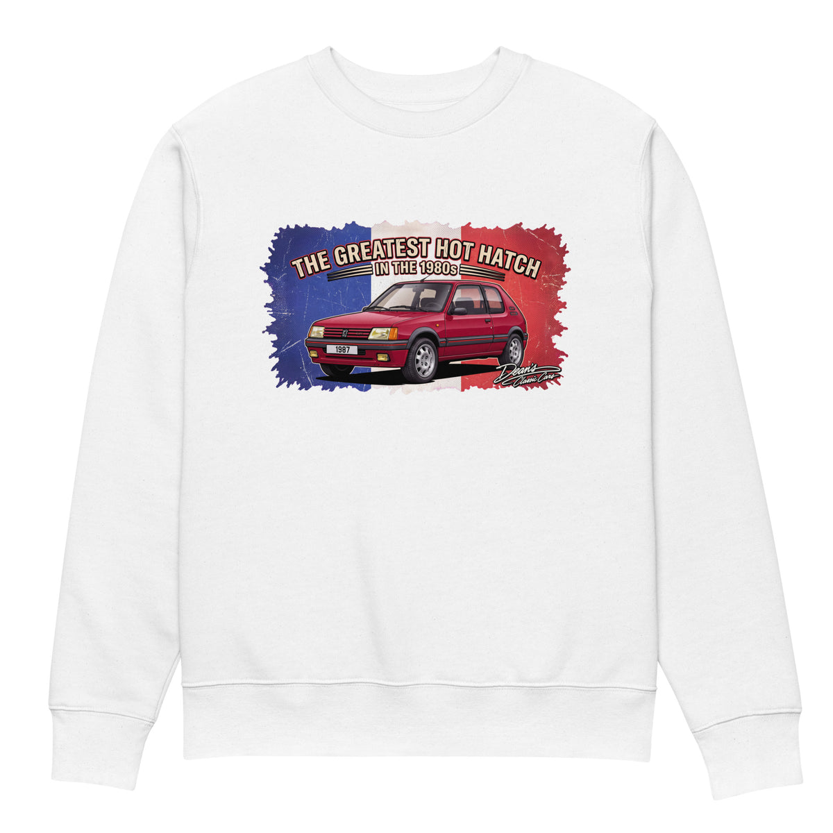 205 GTI Cherry Red Heavyweight Sweatshirt - Dean's Classic Cars