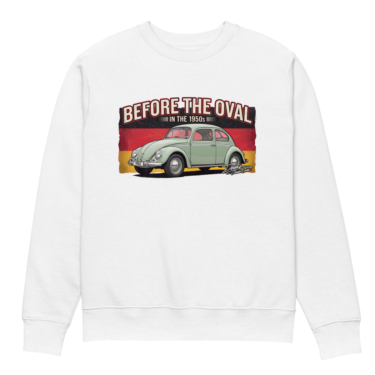 Beetle Split Pastel Green Heavyweight Sweatshirt - Dean's Classic Cars