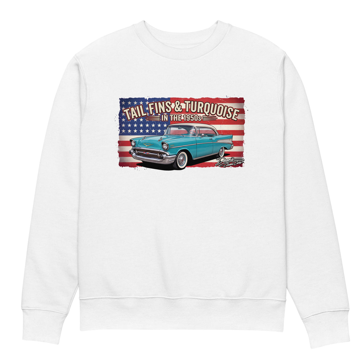 Bel Air Tropical Turquoise Heavyweight Sweatshirt - Dean's Classic Cars