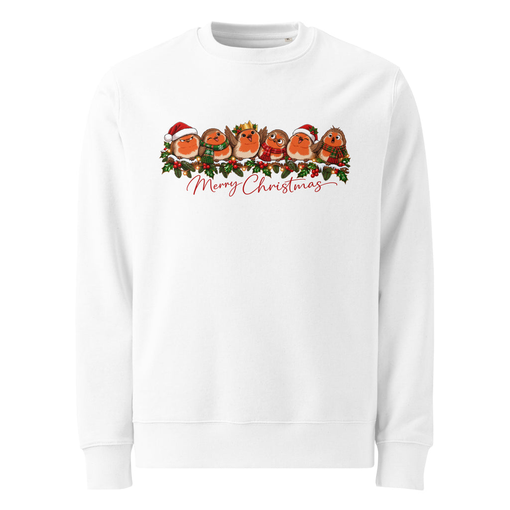 Robins on Holly Merry Christmas Heavyweight Sweatshirt - Ricki Robin