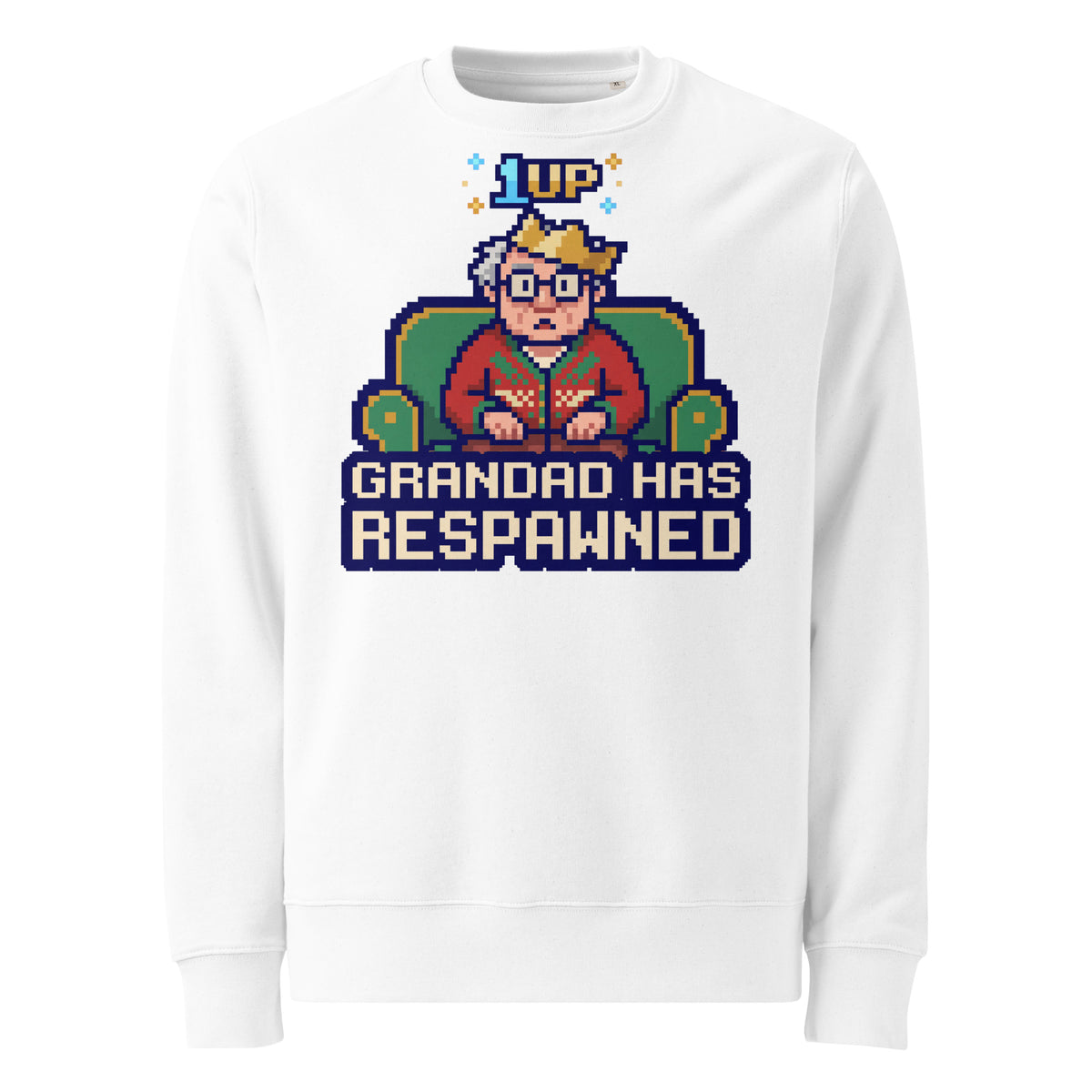 Grandad Has Respawned Christmas Heavyweight Sweatshirt - Ricki Robin