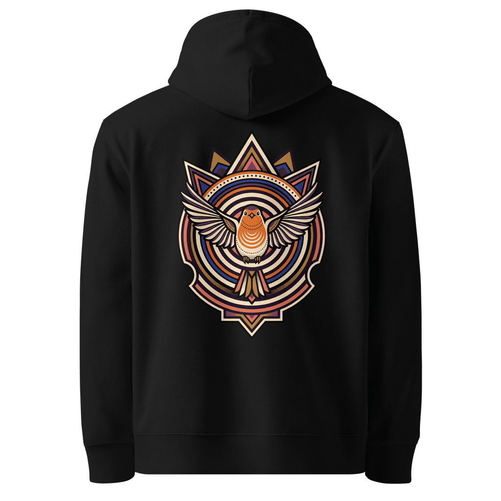 Arched Shield Hoodie - Abstract Robin