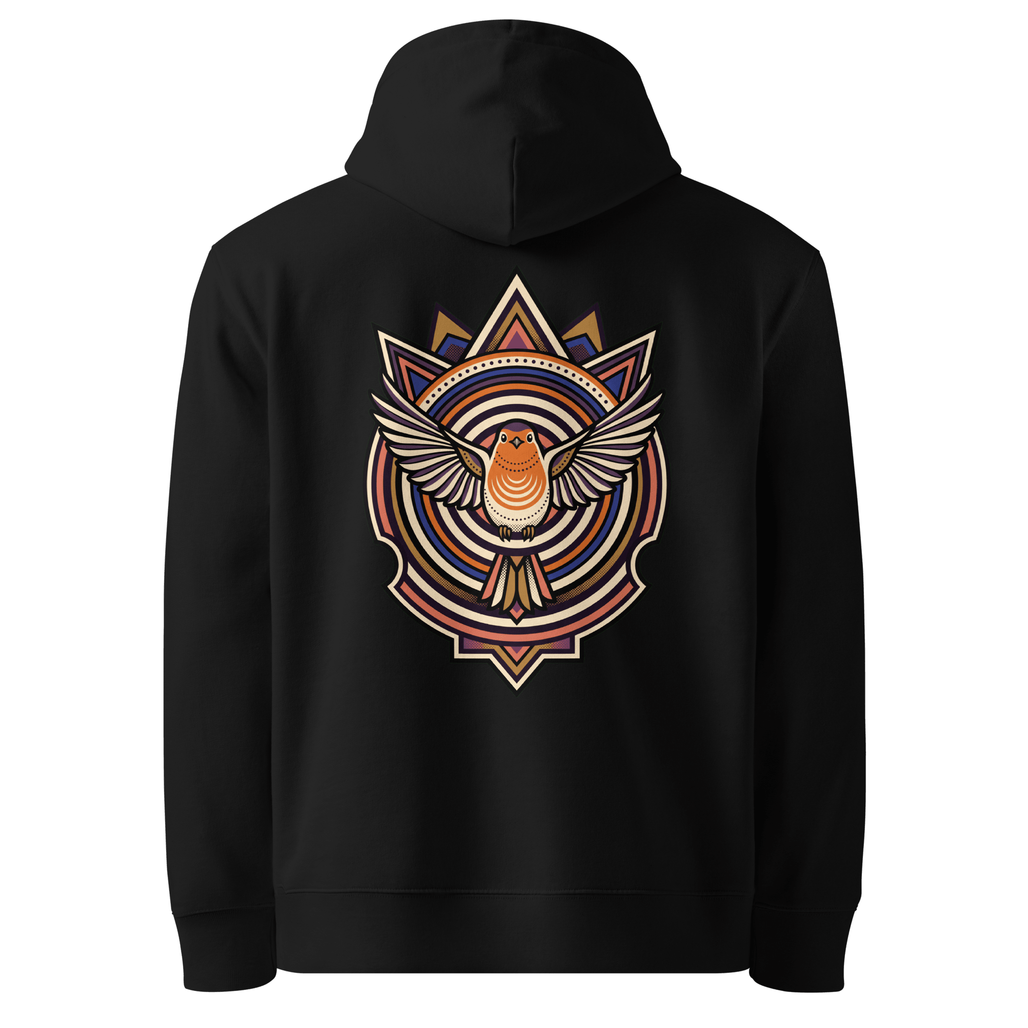 Arched Shield Hoodie - Abstract Robin