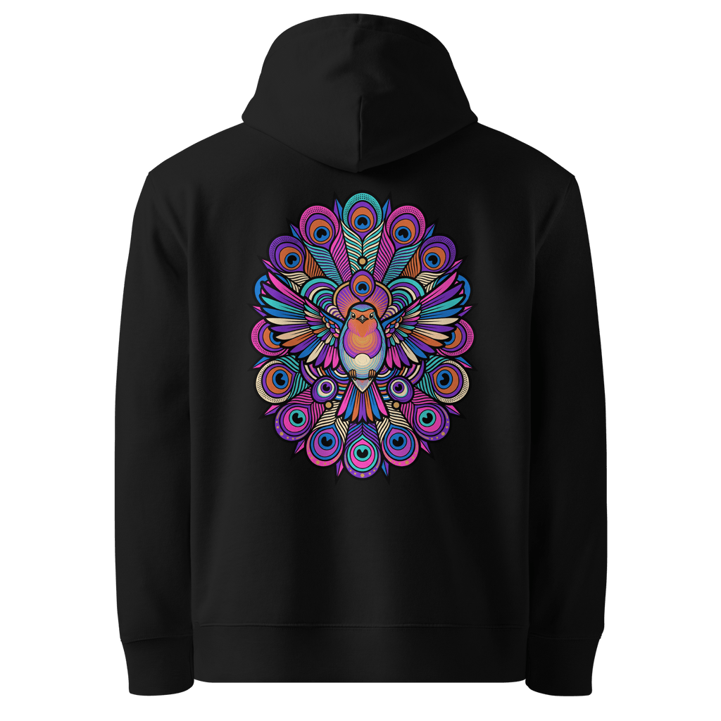 Peacock Mandala Hoodie - Abstract Robin