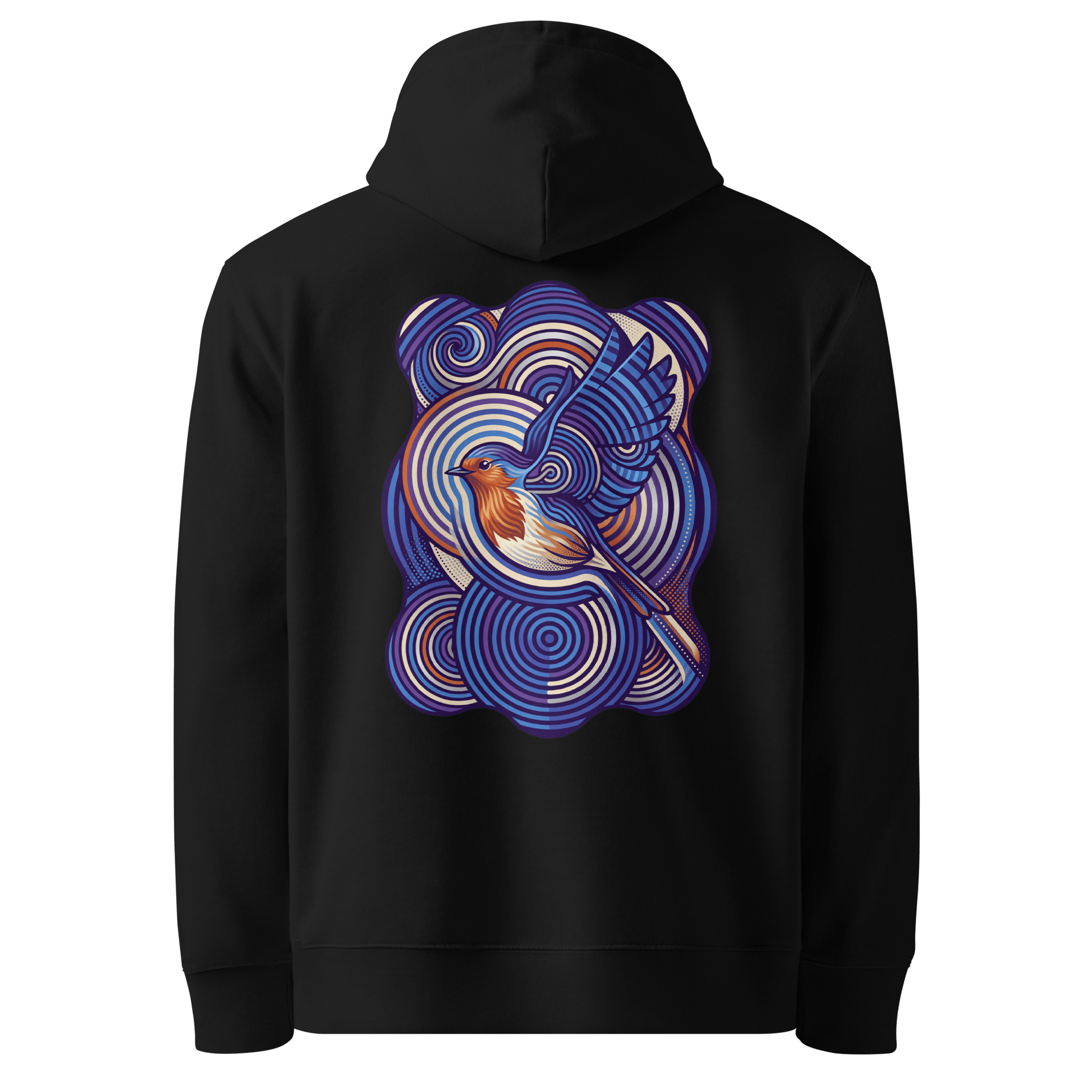 Ribbon Swirl Hoodie - Abstract Robin
