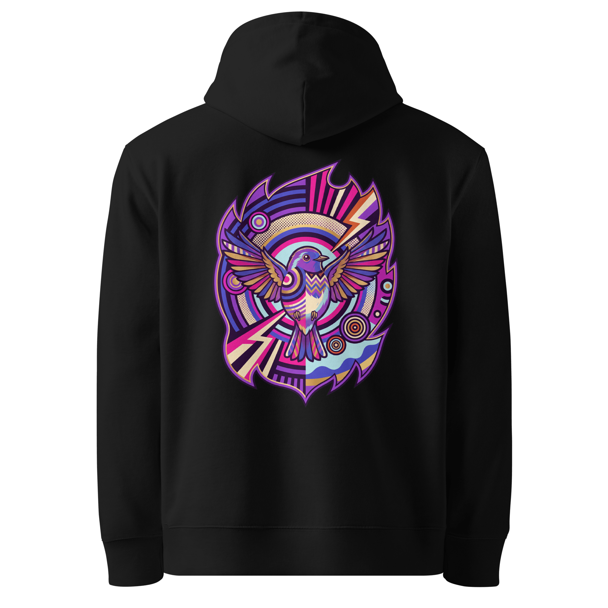 Cubist Wingspan Hoodie - Abstract Robin