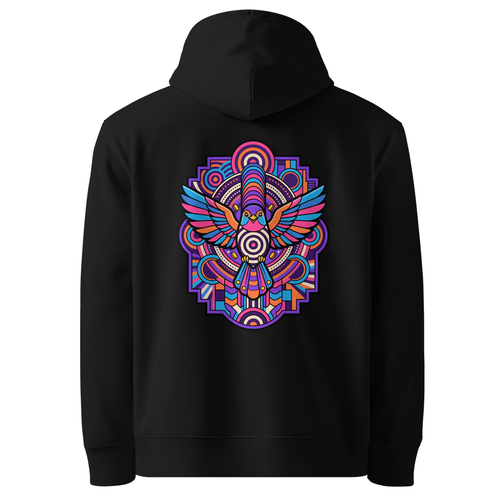 Cobalt Totem Hoodie - Abstract Robin