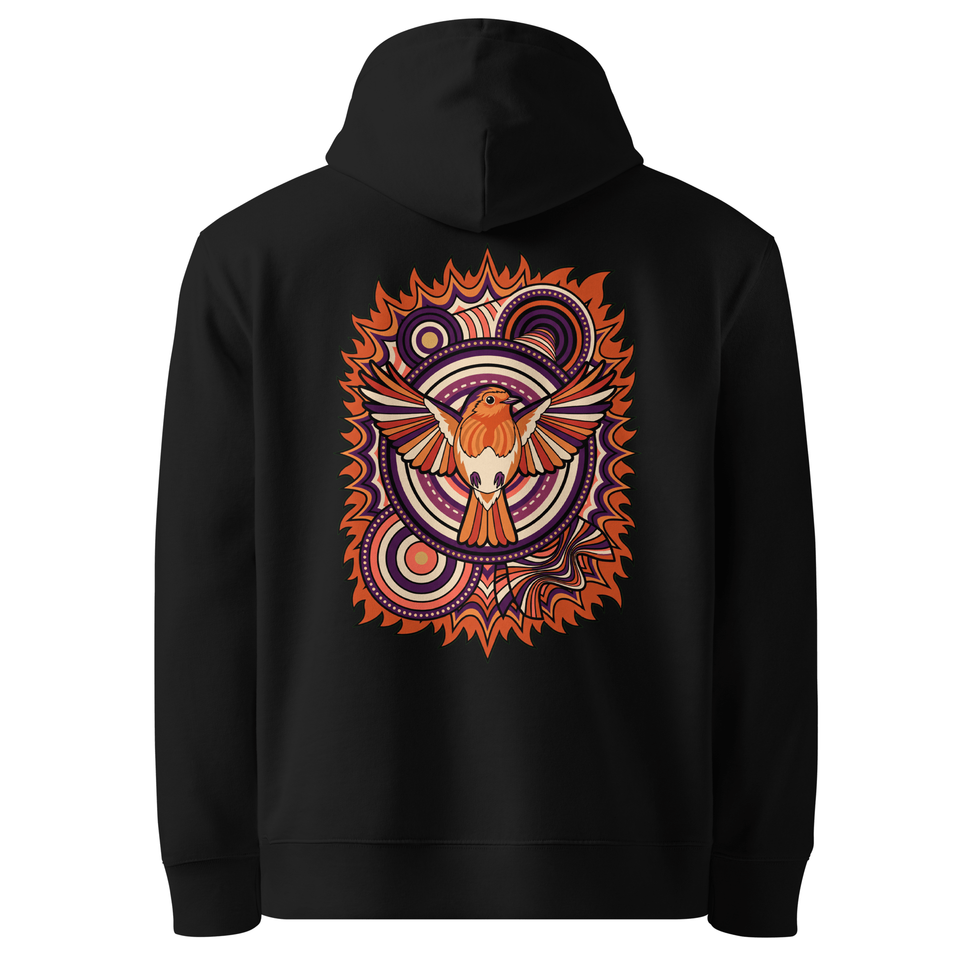 Ember Mandala Hoodie - Abstract Robin