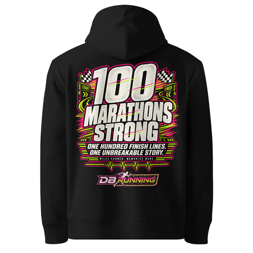 100 Marathons Strong - Hoodie - DB Running
