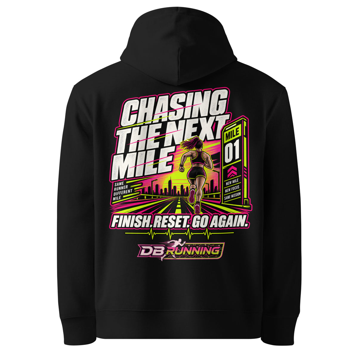 Chasing the Next Mile Female - Hoodie - DB Running
