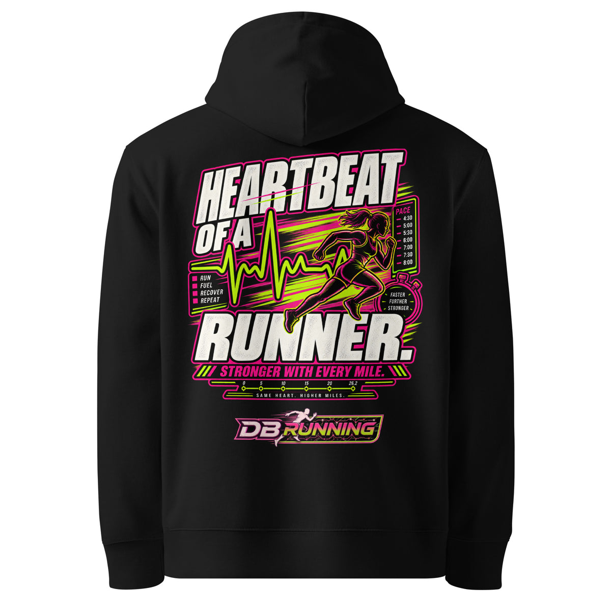 Heartbeat of a Runner Female - Hoodie - DB Running