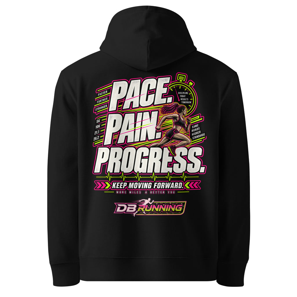 Pace. Pain. Progress Female - Hoodie - DB Running