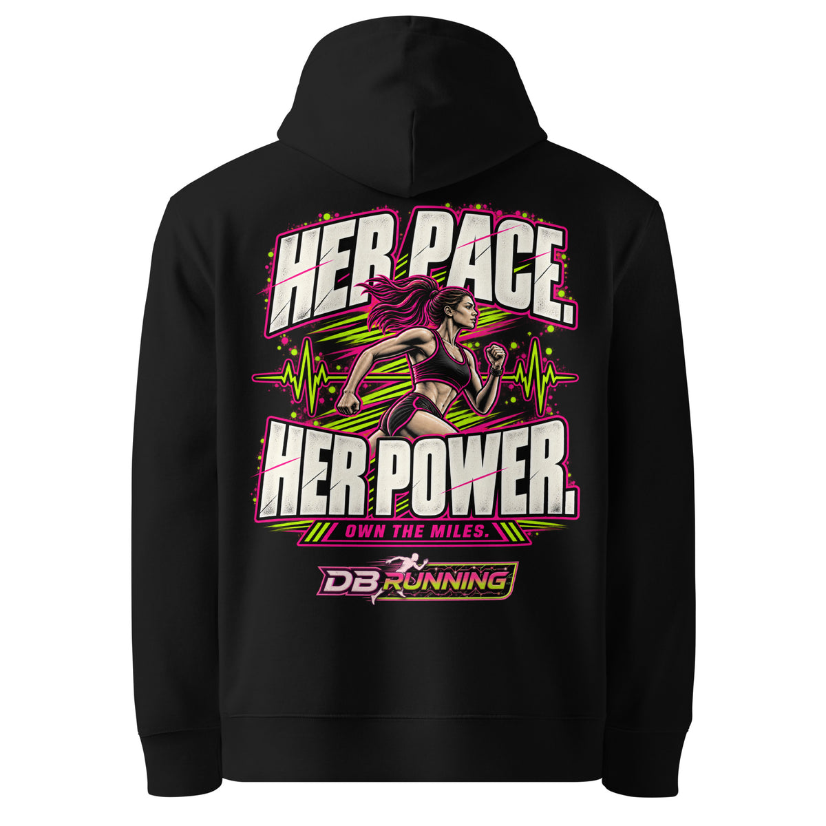 Her Pace. Her Power. - Hoodie - DB Running