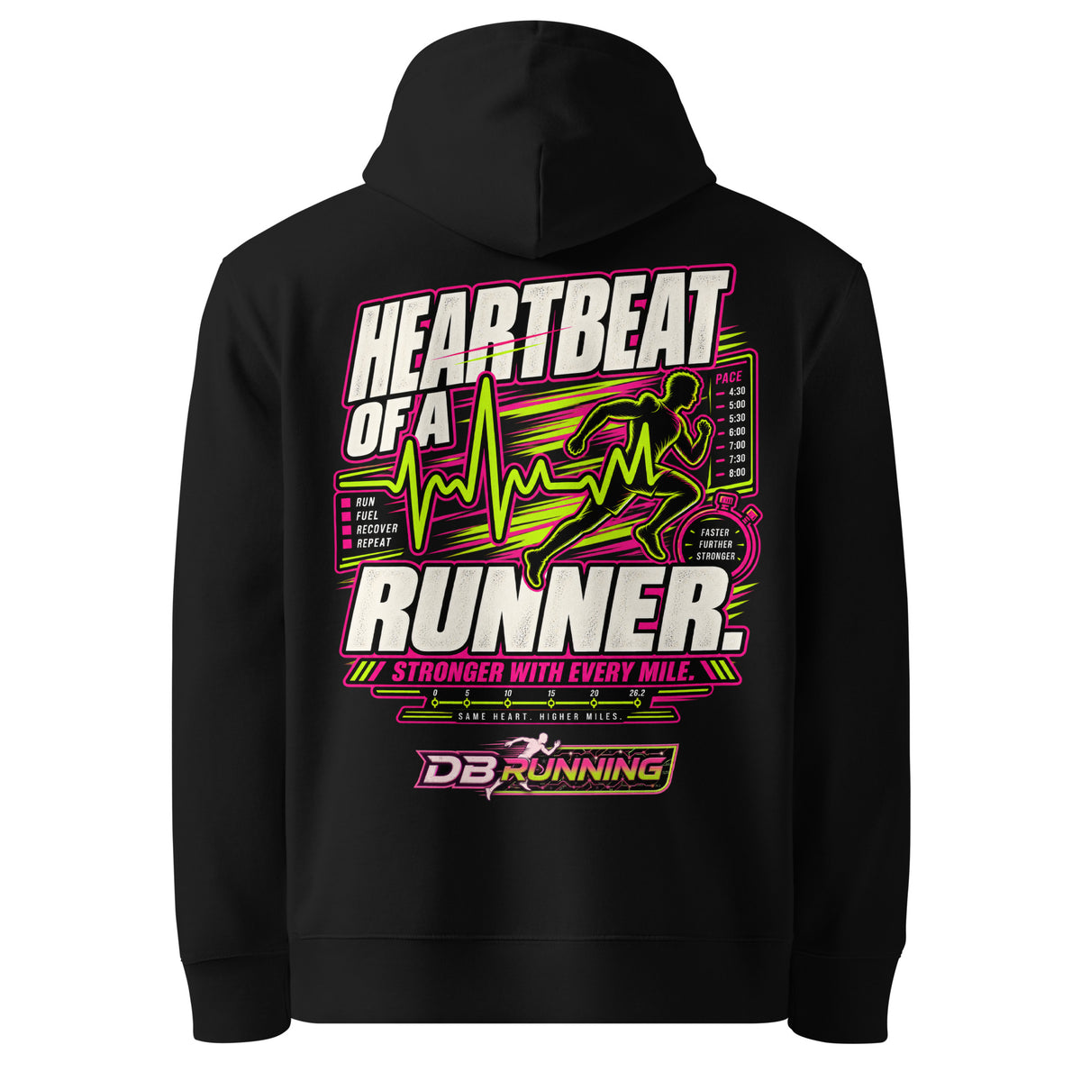 Heartbeat of a Runner Male - Hoodie - DB Running