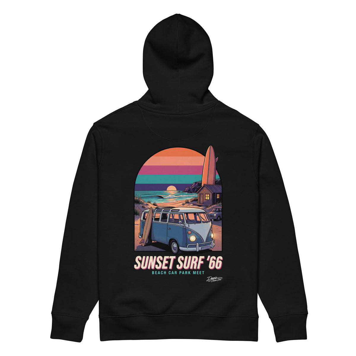 Split Screen Sunset Surf Hoodie - Dean's Classic Cars