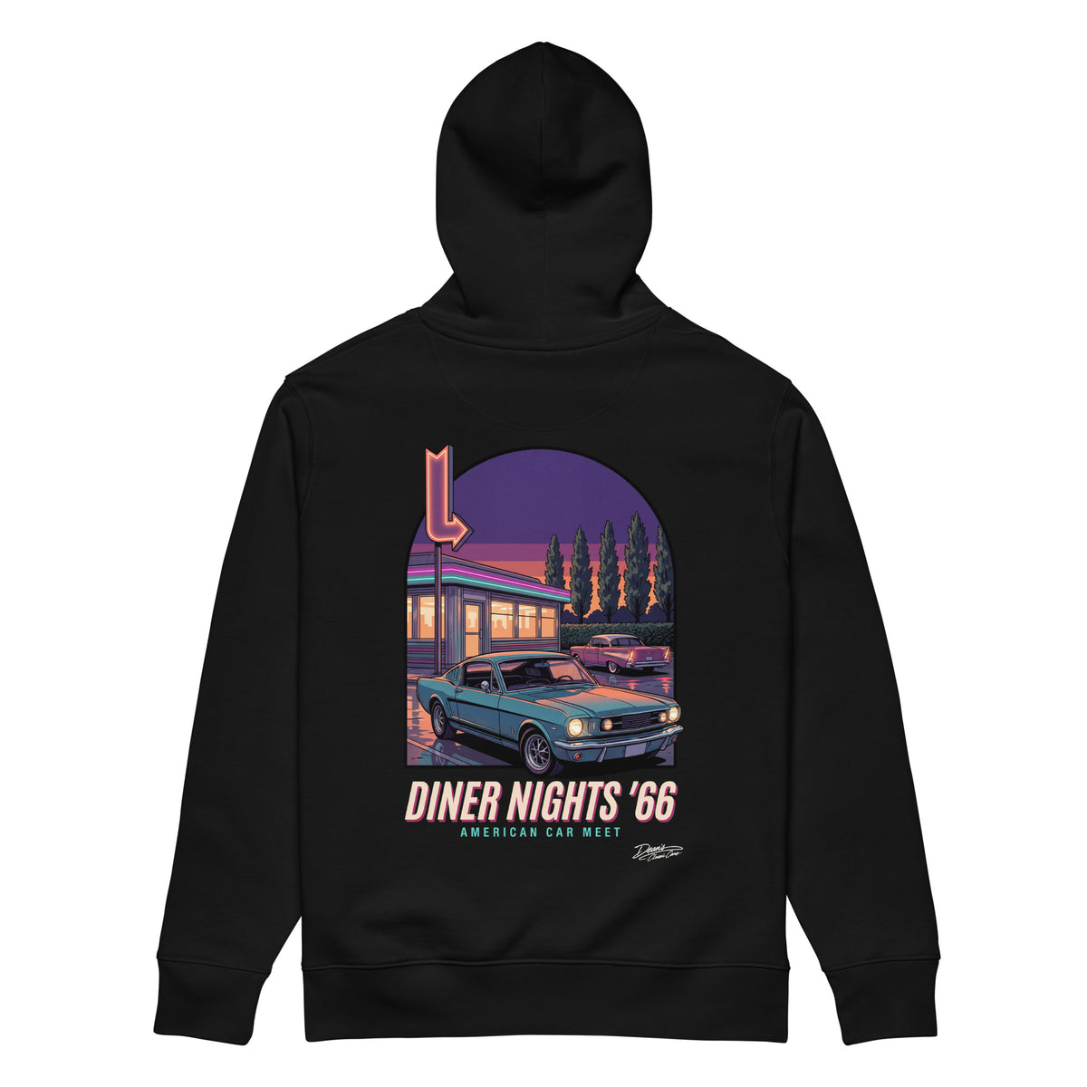 Mustang GT Diner Nights Hoodie - Dean's Classic Cars