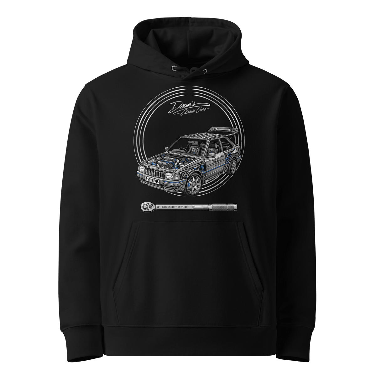 RS Turbo Bonnet Bared Hoodie - Dean's Classic Cars