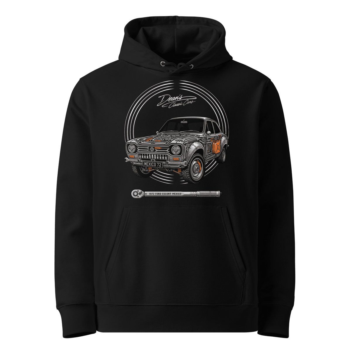 Escort Mexico Rally Forged Hoodie - Dean's Classic Cars