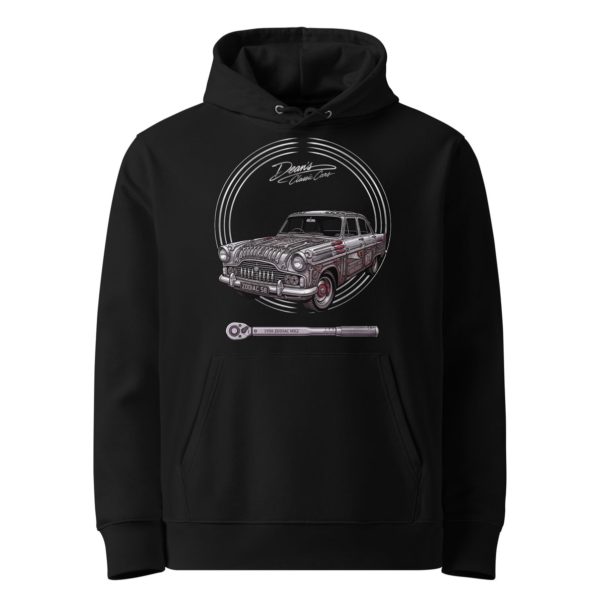 Zodiac Mk2 Plug Grille Hoodie - Dean's Classic Cars
