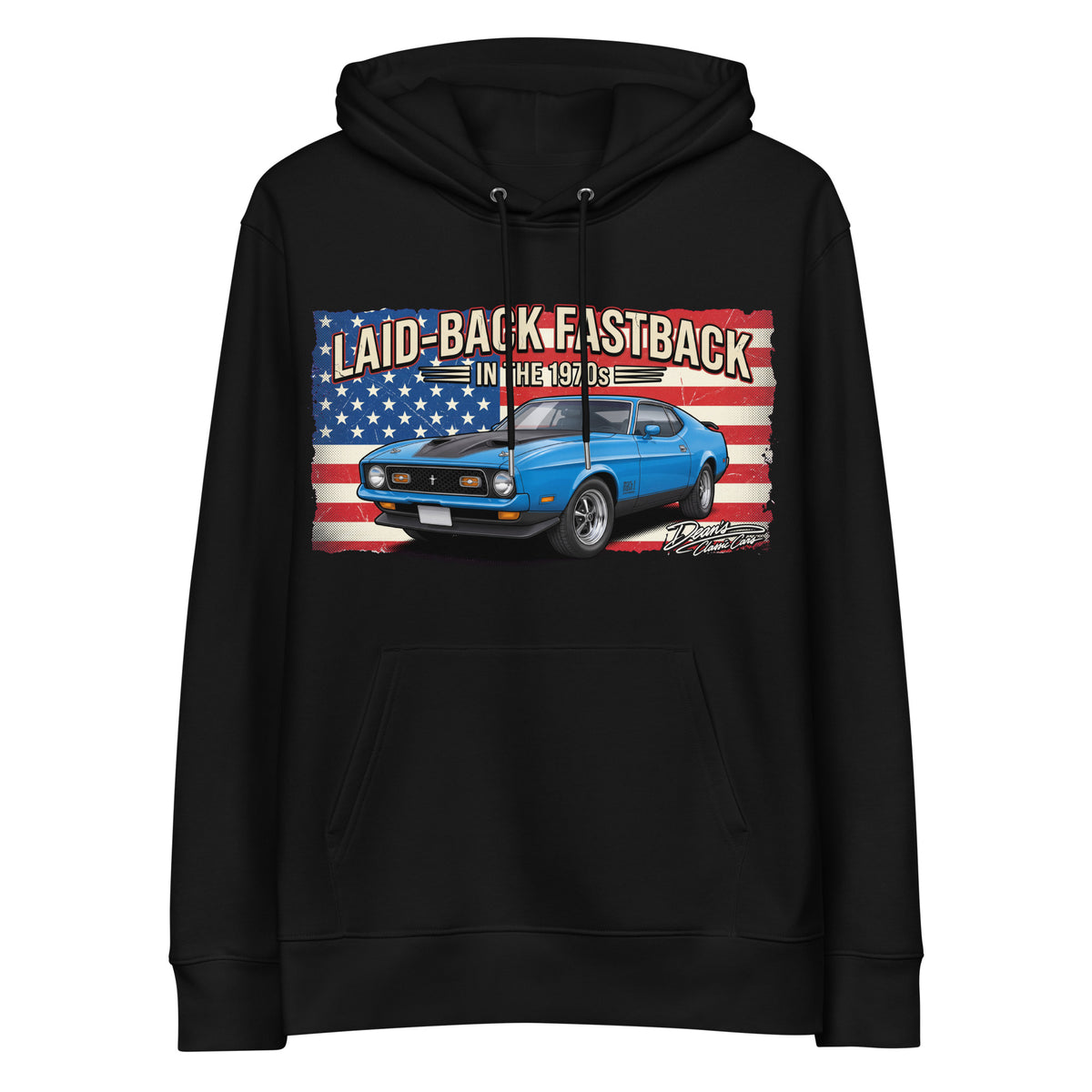 Mach 1 Grabber Blue Hoodie - Dean's Classic Cars