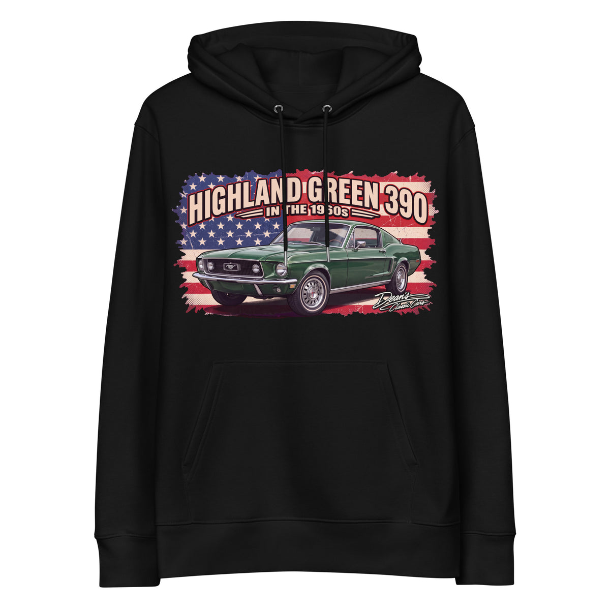 Mustang GT Highland Green Hoodie - Dean's Classic Cars