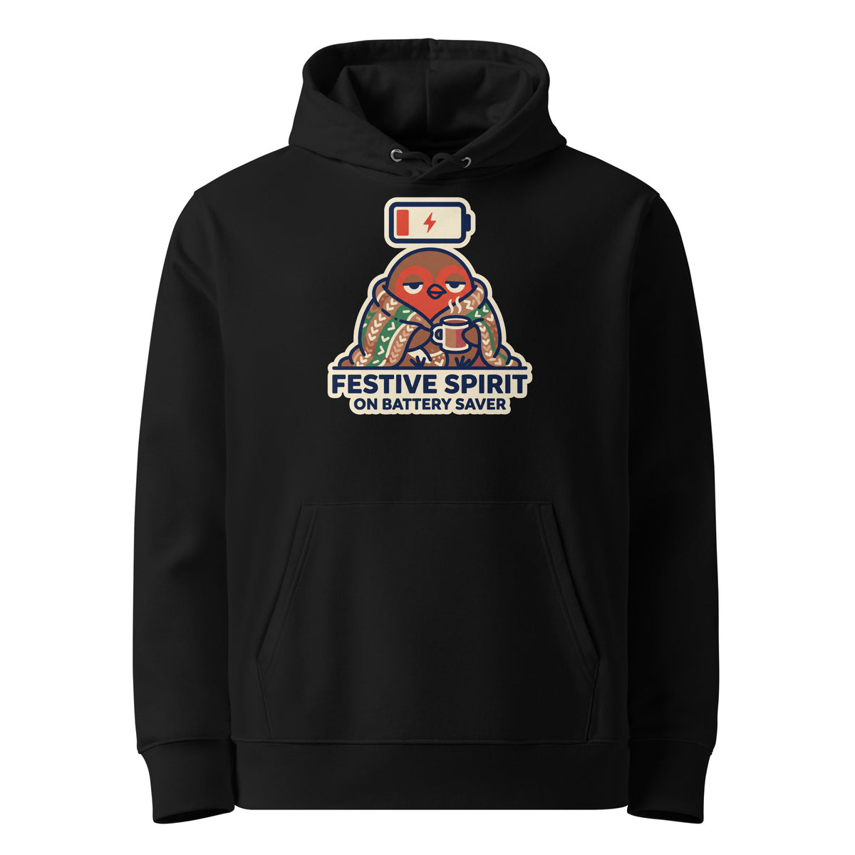 Festive Spirit On Battery Saver Christmas Hoodie - Ricki Robin