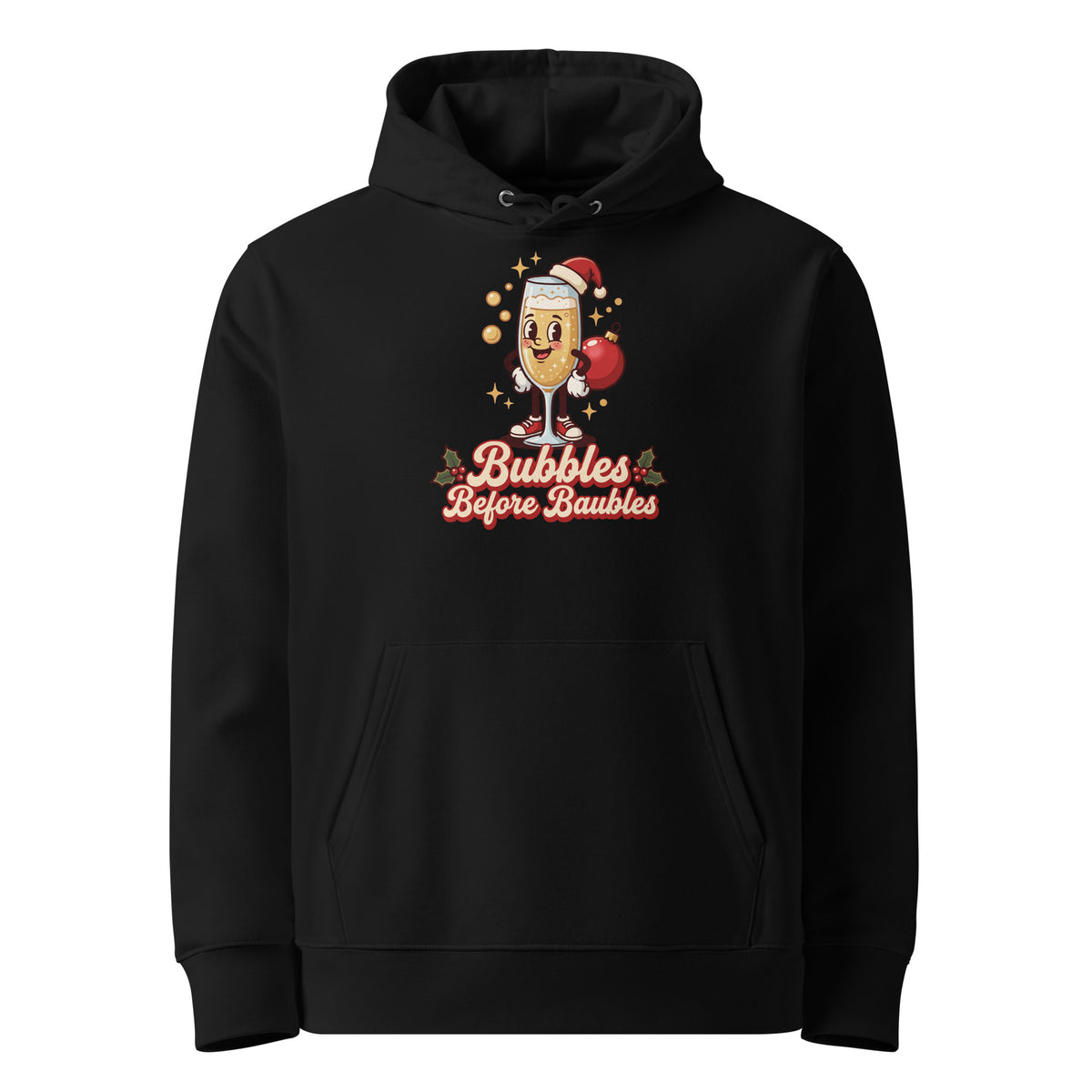 Bubbles Before Baubles Christmas Hoodie - Ricki Robin