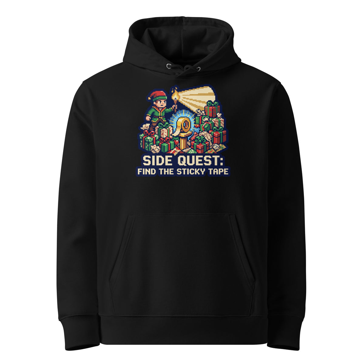 Side Quest: Find The Sticky Tape Christmas Hoodie - Ricki Robin