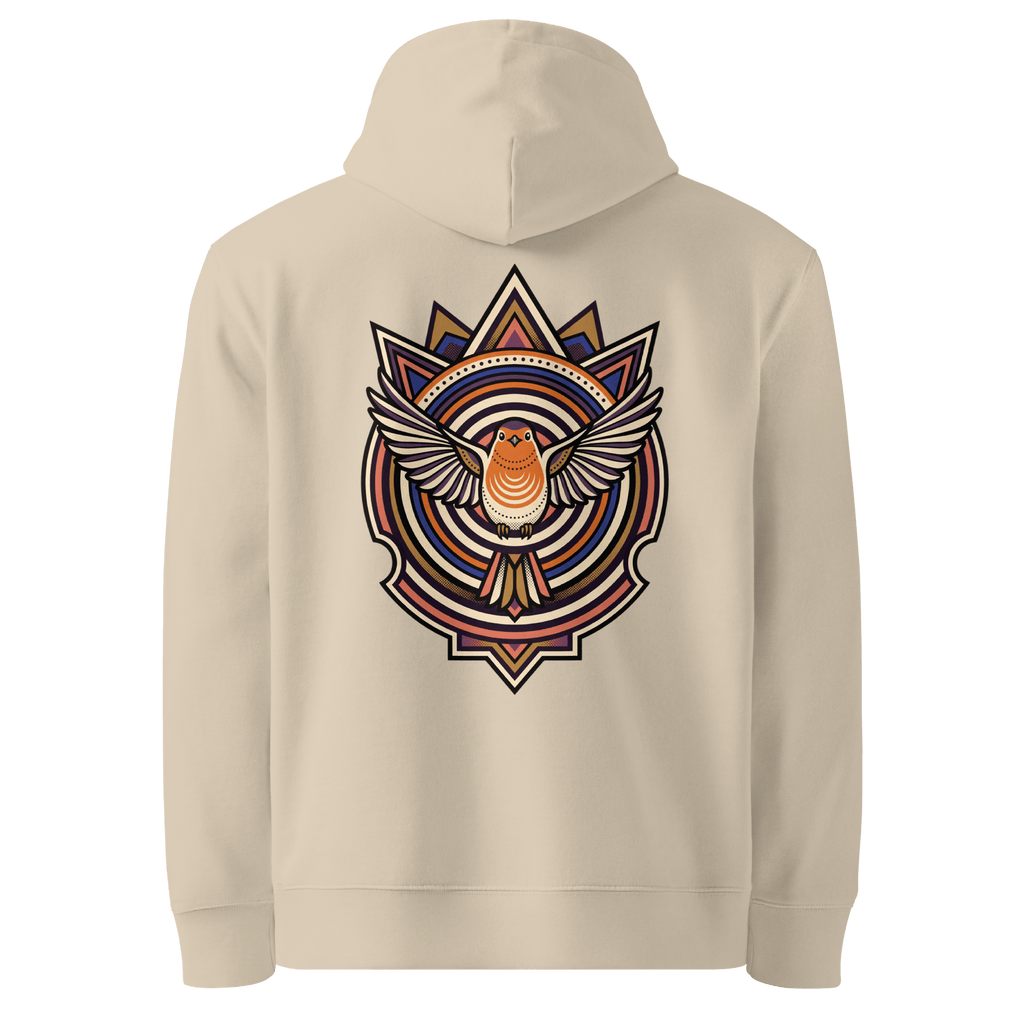 Arched Shield Hoodie - Abstract Robin