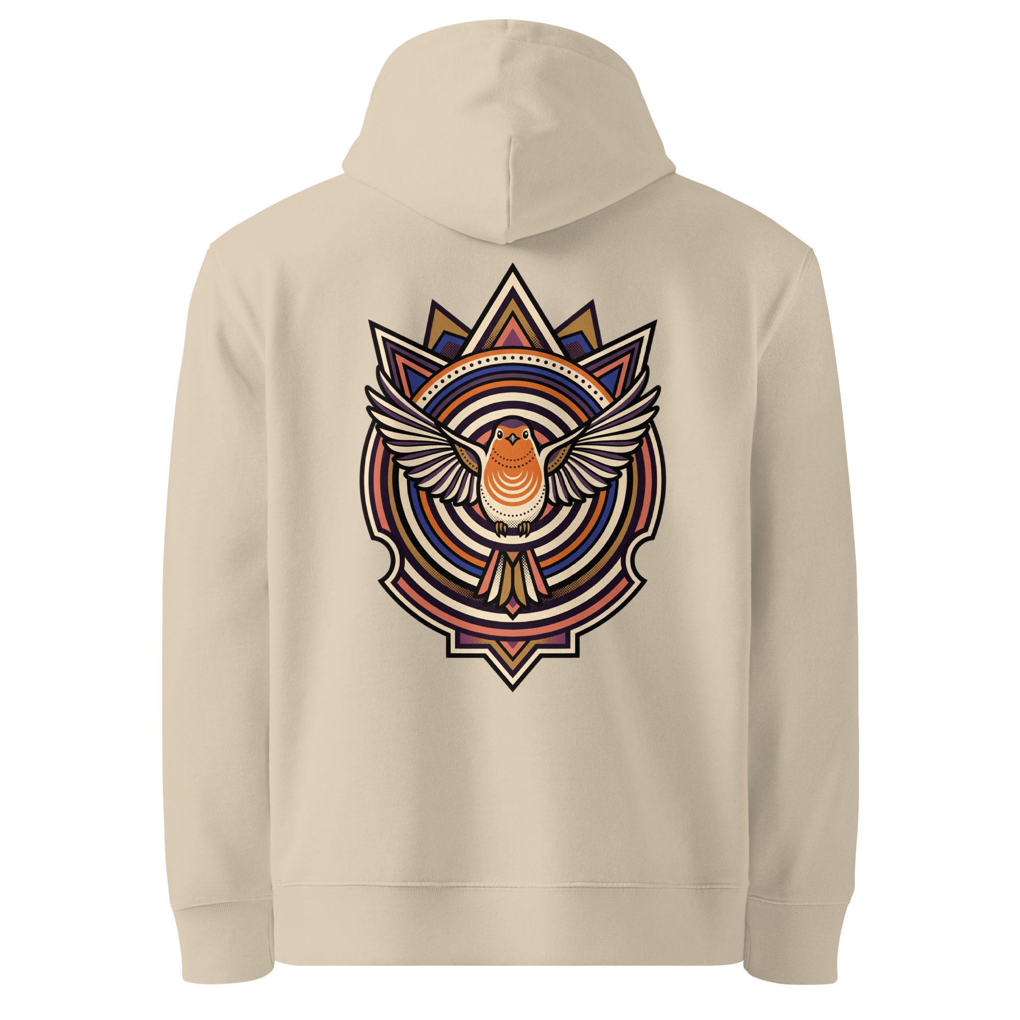Arched Shield Hoodie - Abstract Robin