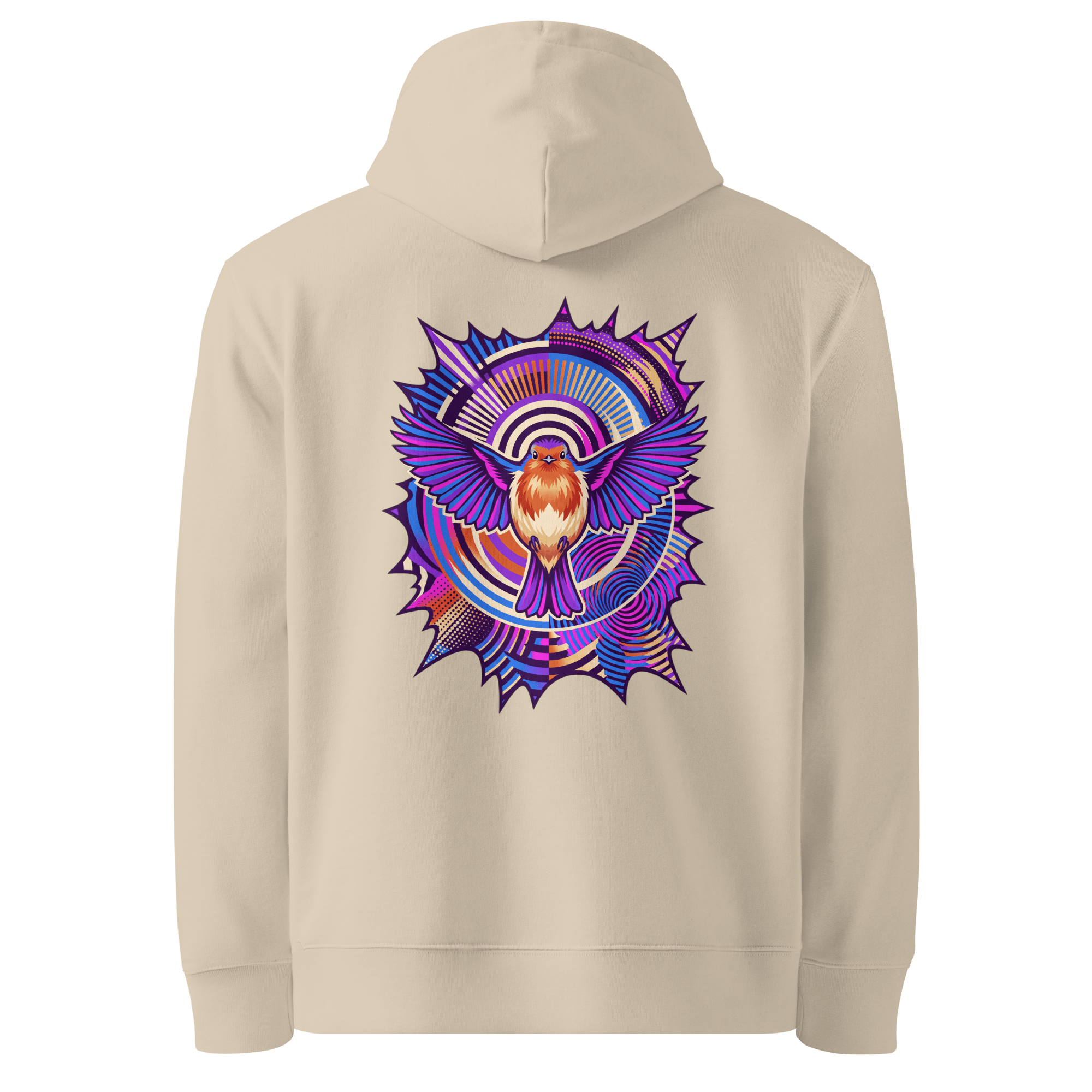 Sunburst Mandala Hoodie - Abstract Robin