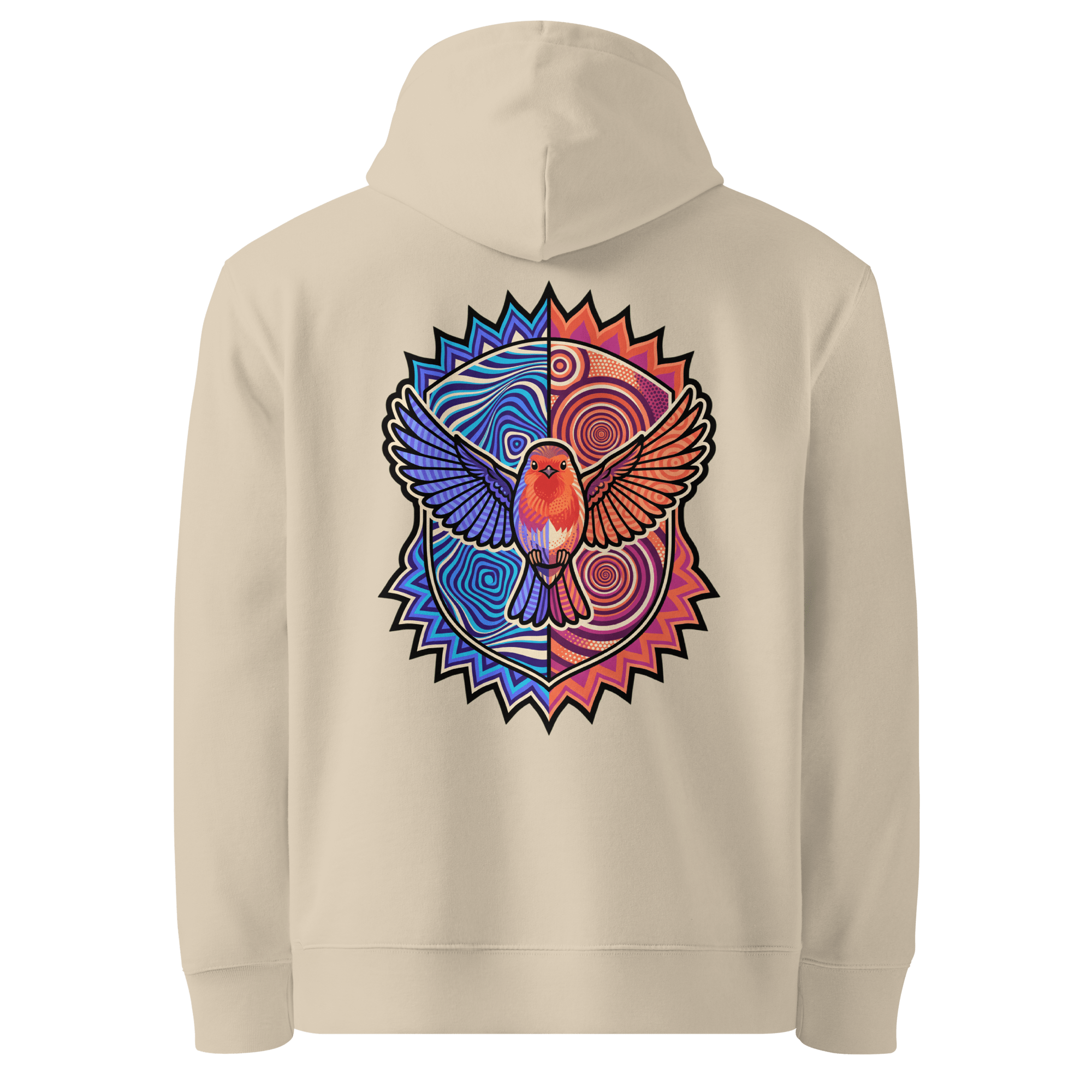 Solar Disc Hoodie - Abstract Robin