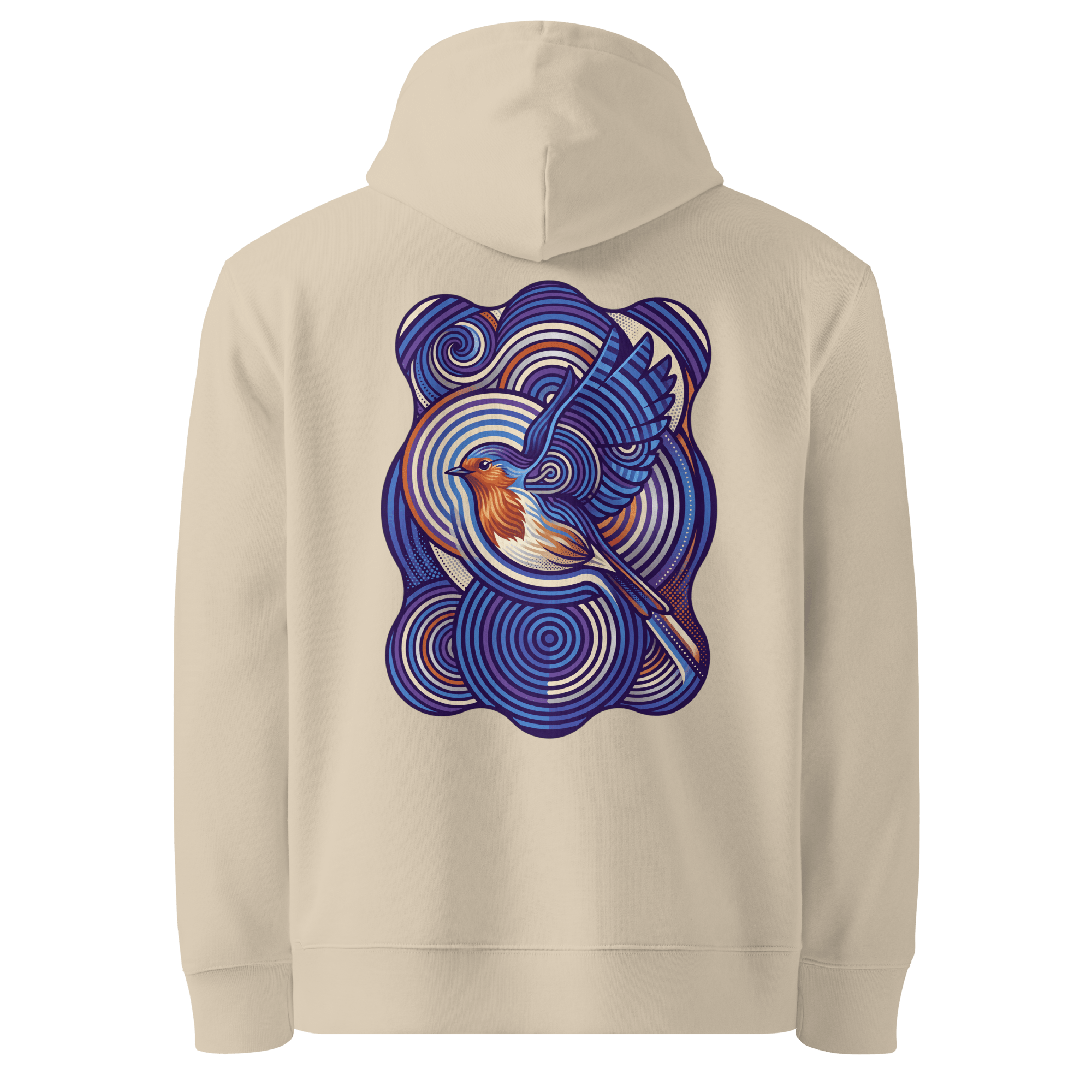 Ribbon Swirl Hoodie - Abstract Robin