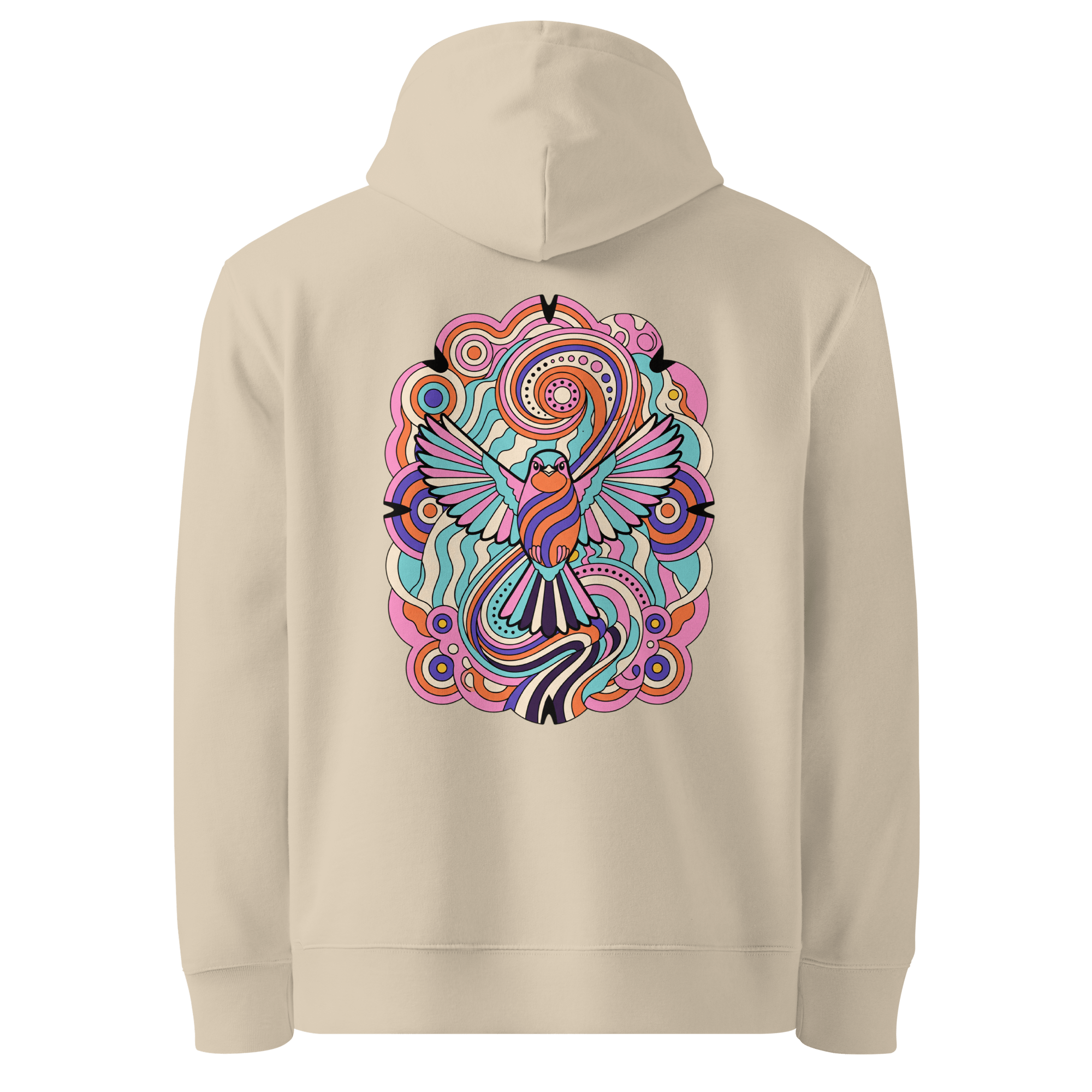 Pastel Marble Hoodie - Abstract Robin