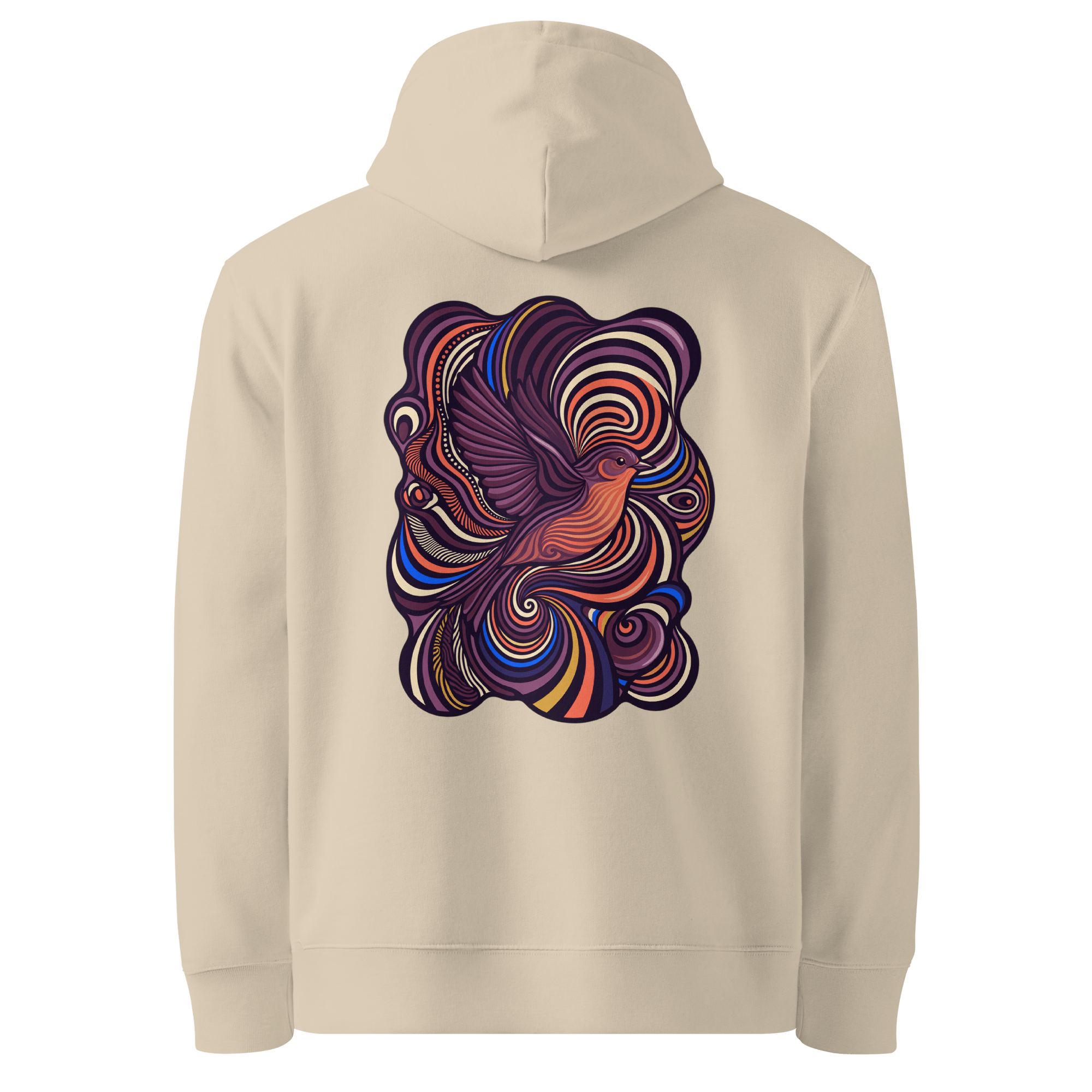 Wave Flight Hoodie - Abstract Robin