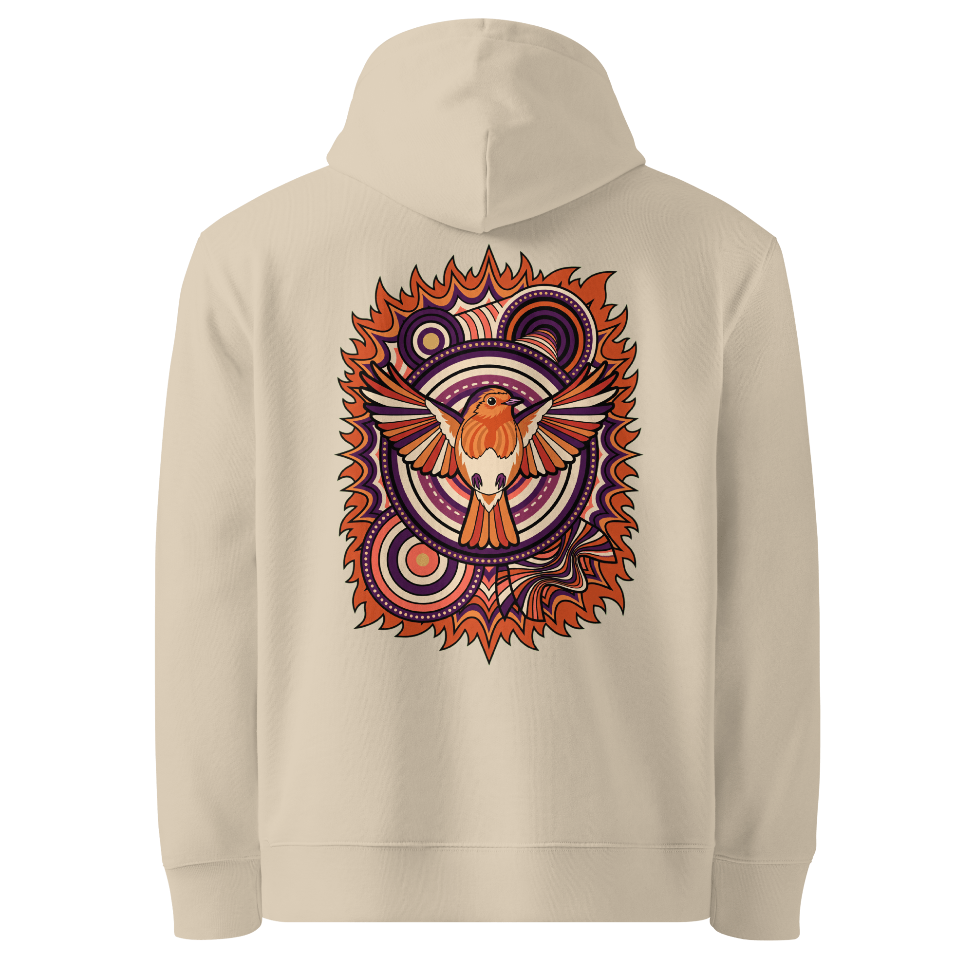 Ember Mandala Hoodie - Abstract Robin