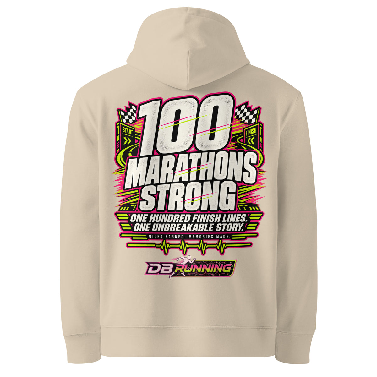 100 Marathons Strong - Hoodie - DB Running